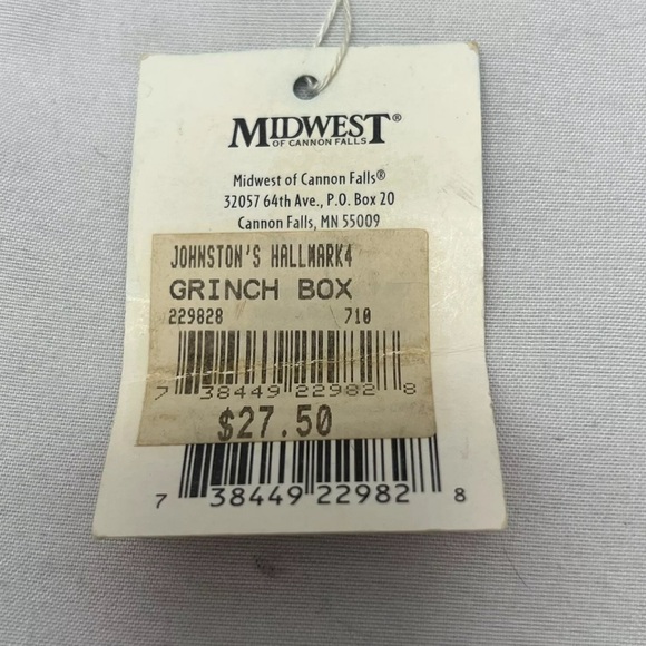 Grinch Dr. Seuss Midwest of Cannon Falls 4” Trinket Box Wubbulous World Vintage - Picture 10 of 11